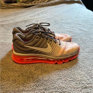 Nike Air Max Gray and Pink Sneakers